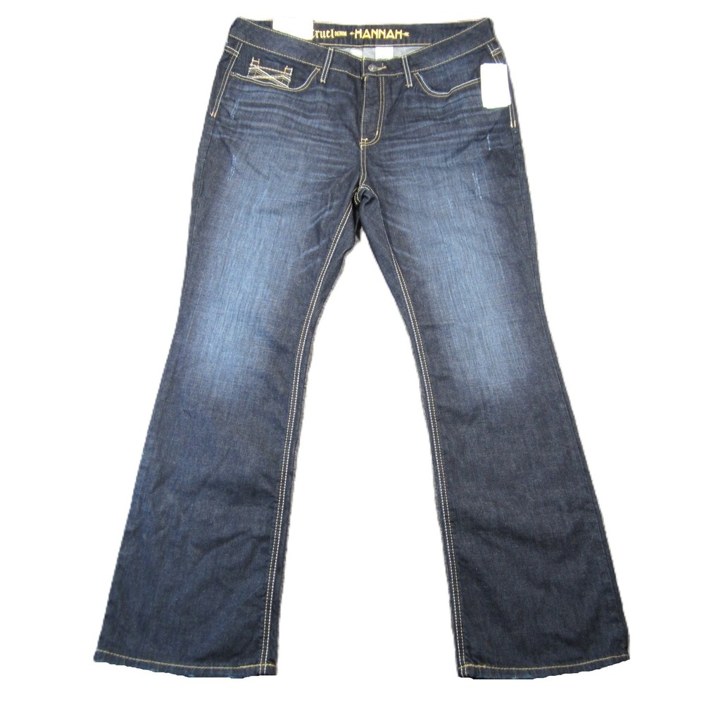 Cruel Denim Hannah Jeans 34/17R Dark Wash Slim Fit Bootcut High-Rise Western NEW